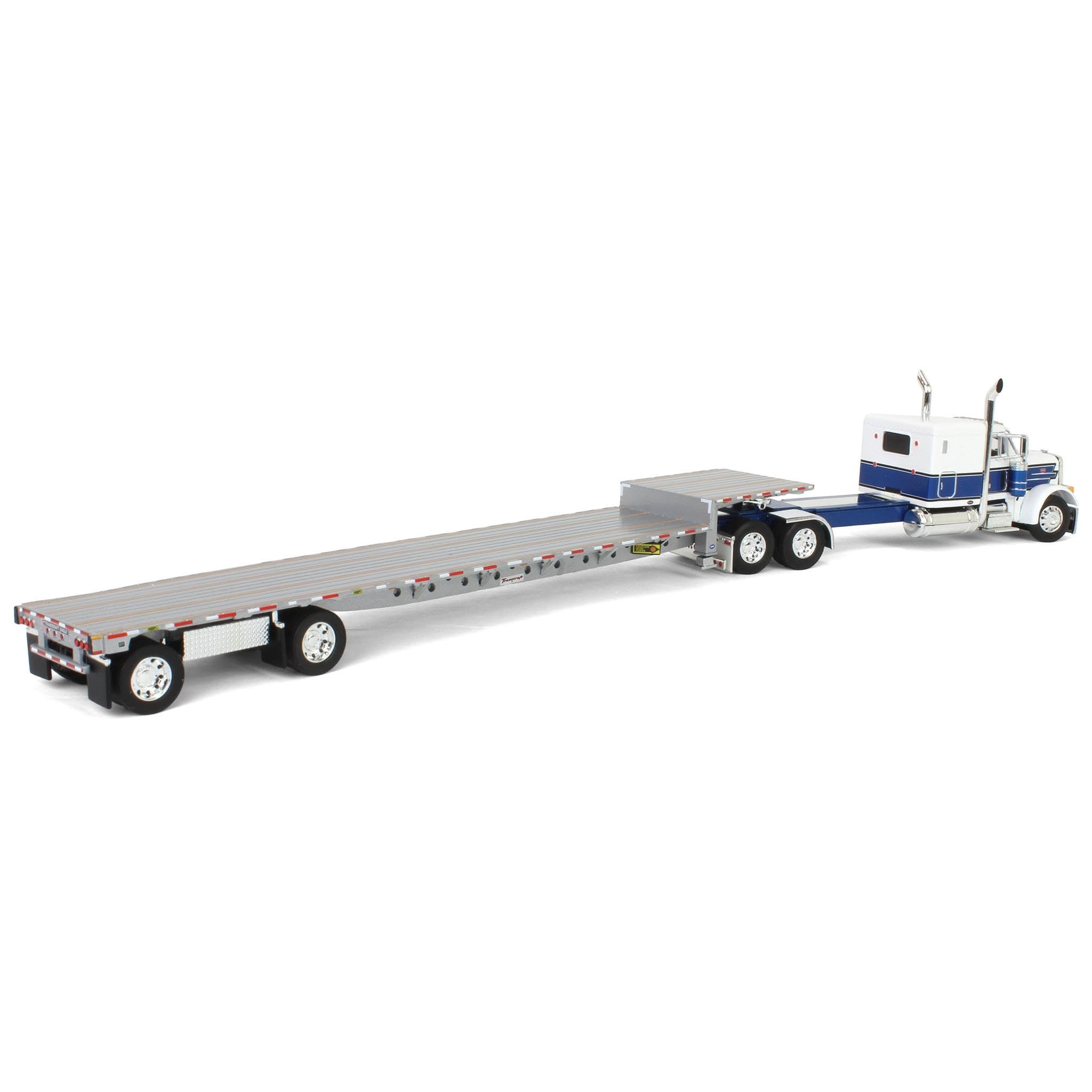 Amazon.com: DCP 1/64 Peterbilt 379 with Stepdeck Trailer, Blue
